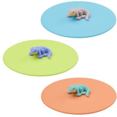 Lurch Mein Deckel Lucky 3er Set Greyce, Minty und Violet – 3 Silikondeckel für Gläser, BPA-frei, spülmaschinengeeignet, wiederverwendbar, Silikon Lurch Mein Deckel Lucky 3er Set Greyce, Minty und Violet – 3 Silikondeckel für Gläser, BPA-frei, spülmaschinengeeignet, wiederverwendbar, Silikon