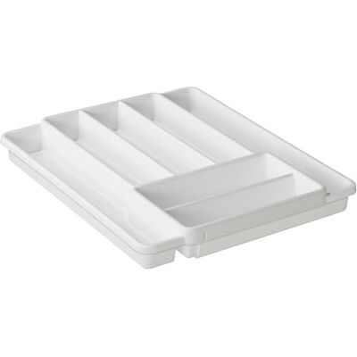 Rotho Domino Besteckkasten mit 7 Fächern, Kunststoff (PP) BPA-frei, weiss, (39.7 x 34.1 x 5.1 cm) Rotho Domino Besteckkasten mit 7 Fächern, Kunststoff (PP) BPA-frei, weiss, (39.7 x 34.1 x 5.1 cm)
