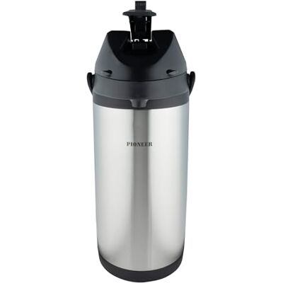 Pioneer 4,0 l Edelstahl-Hebel-Thermoskanne, auslaufsichere Flasche für heiße und kalte Getränke, einfacher Pump-Getränkespender für Veranstaltungen Pioneer 4,0 l Edelstahl-Hebel-Thermoskanne, auslaufsichere Flasche für heiße und kalte Getränke, einfacher Pump-Getränkespender für Veranstaltungen