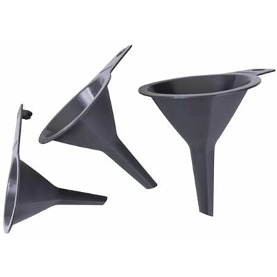 FACKELMANN Einfülltrichter aus Kunststoff, ergonomisches Design mit Aufhänge Manschette – zum Umfüllen von Flüssigkeiten & Pulvern, spülmaschinengeeignet, Made in Germany, ca. 16 × 13,5 × 9 cm FACKELMANN Einfülltrichter aus Kunststoff, ergonomisches Design mit Aufhänge Manschette – zum Umfüllen von Flüssigkeiten & Pulvern, spülmaschinengeeignet, Made in Germany, ca. 16 × 13,5 × 9 cm