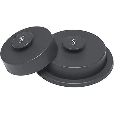 Lurch 240500 Burgerpresse 3teilig für Pattys in Zwei Größen 9 cm/10,5 cm, Kunststoff, grau, 8 x 12 x 12 cm Lurch 240500 Burgerpresse 3teilig für Pattys in Zwei Größen 9 cm/10,5 cm, Kunststoff, grau, 8 x 12 x 12 cm