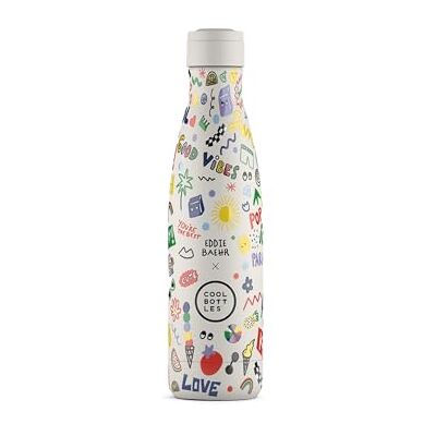 Cool Bottles Edelstahl-Wasserflasche, Thermosflasche 500 ml, kalte Getränke 36 Stunden und heiße Getränke 18 Stunden, 3D-bedruckte Oberfläche, BPA-frei Cool Bottles Edelstahl-Wasserflasche, Thermosflasche 500 ml, kalte Getränke 36 Stunden und heiße Getränke 18 Stunden, 3D-bedruckte Oberfläche, BPA-frei
