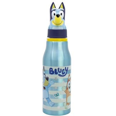 Stor Kinder Aluminium Trinkflasche Bluey 690ml mit 3D-Figur am Verschluss, BPA-frei, Ideal fuer Schule und Sport Stor Kinder Aluminium Trinkflasche Bluey 690ml mit 3D-Figur am Verschluss, BPA-frei, Ideal fuer Schule und Sport