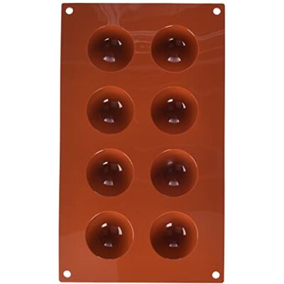 silikomart SF004 Silikonform für Monoportionen SEMISFERA, antihaftbeschichtet, 8 Kavitäten, Packung mit 1 Kuchenform, Ø 50 h 25 mm, Made in Italy silikomart SF004 Silikonform für Monoportionen SEMISFERA, antihaftbeschichtet, 8 Kavitäten, Packung mit 1 Kuchenform, Ø 50 h 25 mm, Made in Italy