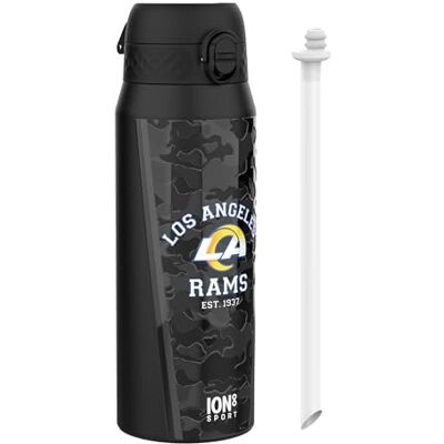 ion8 NFL Los Angeles Rams Trinkflasche Mit Herausnehmbarem Strohhalm, 750ml/24oz, Auslaufsichere Isolierflasche, Leicht Zu Öffnen, Sicherer Verschluss, Spülmaschinenfest, Klappdeckel, Metallflasche ion8 NFL Los Angeles Rams Trinkflasche Mit Herausnehmbarem Strohhalm, 750ml/24oz, Auslaufsichere Isolierflasche, Leicht Zu Öffnen, Sicherer Verschluss, Spülmaschinenfest, Klappdeckel, Metallflasche