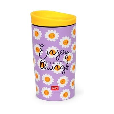 LEGAMI Thermobecher Hot&Cold Vacuum Tumbler, Daisy, luftdichter Verschluss, aus Edelstahl, Fassungsvermögen 275 ml, für alle Arten von Getränken LEGAMI Thermobecher Hot&Cold Vacuum Tumbler, Daisy, luftdichter Verschluss, aus Edelstahl, Fassungsvermögen 275 ml, für alle Arten von Getränken