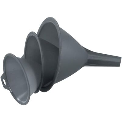FACKELMANN Trichter-Set, Einfülltrichter für Flaschen und Gläser (Farbe: Grau), Menge: 3 Stück FACKELMANN Trichter-Set, Einfülltrichter für Flaschen und Gläser (Farbe: Grau), Menge: 3 Stück