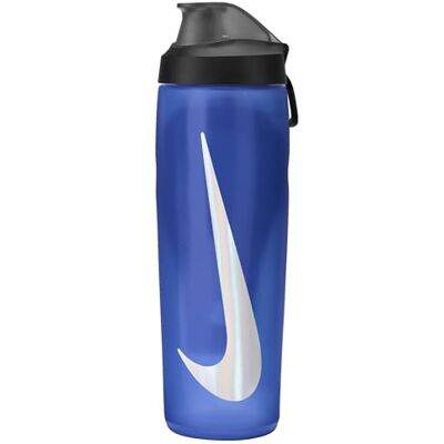 NIKE Refuel Bottle Locking Lid 24oz 709 ml Trinkflasche Sportflasche Training Fitness auslaufsicher, Game Royal/Black/Silver Iridescent NIKE Refuel Bottle Locking Lid 24oz 709 ml Trinkflasche Sportflasche Training Fitness auslaufsicher, Game Royal/Black/Silver Iridescent