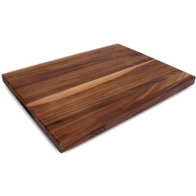 Boos Block Profi-Schneidebrett Massives Nussbaum-Holz – Lebensmittelecht – Mit Griff – Hackblock & Servierbrett – Walnuss – 61 x 46 x 4 cm Boos Block Profi-Schneidebrett Massives Nussbaum-Holz – Lebensmittelecht – Mit Griff – Hackblock & Servierbrett – Walnuss – 61 x 46 x 4 cm