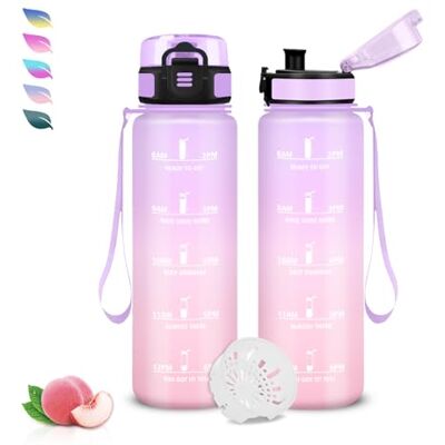 Grsta Trinkflasche- 500ml- Wasserflasche Kinder, Trinkflasche Auslaufsicher, Wasserflasche mit Zeitmarkierung, Leicht zu Reinigen, Flasche mit Uhrzeit, für Schule, Büro, Outdoor, Running, Camping Grsta Trinkflasche- 500ml- Wasserflasche Kinder, Trinkflasche Auslaufsicher, Wasserflasche mit Zeitmarkierung, Leicht zu Reinigen, Flasche mit Uhrzeit, für Schule, Büro, Outdoor, Running, Camping
