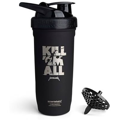Smartshake Rockband Reforce Edelstahl-Protein-Shaker-Flasche, 900 ml, auslaufsicherer Schraubdeckel, BPA-frei, nicht isoliert, Unisex (Metallica, Kill 'Em All Logo) Smartshake Rockband Reforce Edelstahl-Protein-Shaker-Flasche, 900 ml, auslaufsicherer Schraubdeckel, BPA-frei, nicht isoliert, Unisex (Metallica, Kill 'Em All Logo)