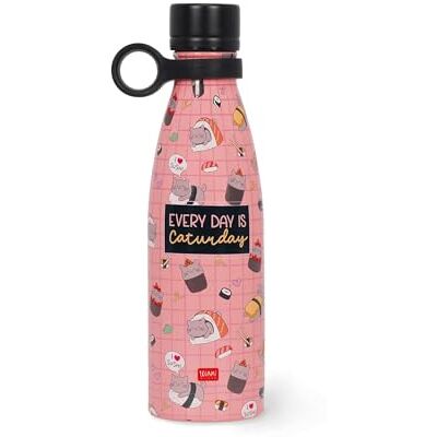 LEGAMI Thermosflasche Hot&Cold, Sushi Cat, 500 ml, luftdichter Verschluss, 12 Stunden heiße Getränke, 24 Stunden kalte Getränke, Abnehmbarer Silikongriff, aus Edelstahl, BPA-frei LEGAMI Thermosflasche Hot&Cold, Sushi Cat, 500 ml, luftdichter Verschluss, 12 Stunden heiße Getränke, 24 Stunden kalte Getränke, Abnehmbarer Silikongriff, aus Edelstahl, BPA-frei