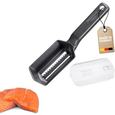 Westmark 65007760 Fischentschupper mit Schuppenauffangschale Black Edition – Aluminium, lebensmittelechte Spezialbeschichtung, Rostfreier Edelstahl, 21 x 5,9 x 5,3 cm, Scalex, Anthrazit Westmark 65007760 Fischentschupper mit Schuppenauffangschale Black Edition – Aluminium, lebensmittelechte Spezialbeschichtung, Rostfreier Edelstahl, 21 x 5,9 x 5,3 cm, Scalex, Anthrazit