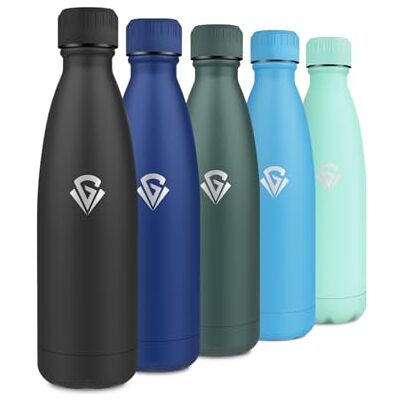 KollyKolla Edelstahl Trinkflasche 500ml, Vakuum Isolierflasche, Trinkflasche Isoliert BPA-frei, Thermosflasche Auslaufsicher, Wasserflasche für Laufen, Fahrrad, Erwachsene, Fitness, Radfahren, Schule, Sprudel KollyKolla Edelstahl Trinkflasche 500ml, Vakuum Isolierflasche, Trinkflasche Isoliert BPA-frei, Thermosflasche Auslaufsicher, Wasserflasche für Laufen, Fahrrad, Erwachsene, Fitness, Radfahren, Schule, Sprudel