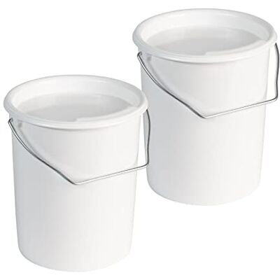 Westmark 2 Milch-/Vorrats-/Futtereimer mit Henkel und Deckel, Füllvermögen: 3 L, Kunststoff, Maxi, Weiß, 237922E3 Westmark 2 Milch-/Vorrats-/Futtereimer mit Henkel und Deckel, Füllvermögen: 3 L, Kunststoff, Maxi, Weiß, 237922E3