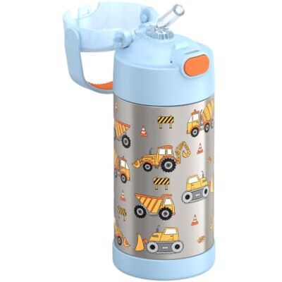 Thermos kids FUNTAINER flasche 0,35 l, 12 h kalt, construction Mit Strohhalm, Edelstahl-Isolierflasche, absolut dicht bei stillen Getränken, für Schule, Kindergarten & Pause, Bagger Thermos kids FUNTAINER flasche 0,35 l, 12 h kalt, construction Mit Strohhalm, Edelstahl-Isolierflasche, absolut dicht bei stillen Getränken, für Schule, Kindergarten & Pause, Bagger