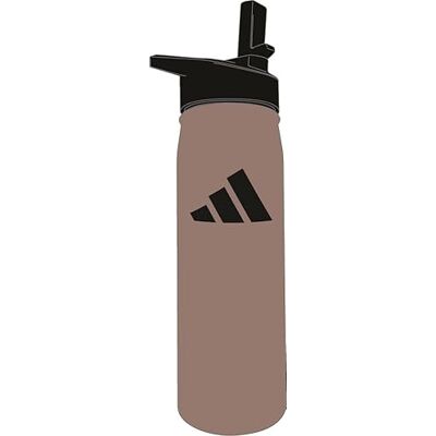 Adidas Unisex Metal Bottle Straw 0.6 liter, warm clay/black, One size Adidas Unisex Metal Bottle Straw 0.6 liter, warm clay/black, One size