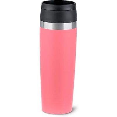 Emsa N2023950 Travel Mug Classic Isolierbecher 0,5 Liter, neuer Komfort Schraubverschluss, Pulverbeschichtung, Edelstahl, 360 Grad Trinköffnung, Rosa Emsa N2023950 Travel Mug Classic Isolierbecher 0,5 Liter, neuer Komfort Schraubverschluss, Pulverbeschichtung, Edelstahl, 360 Grad Trinköffnung, Rosa
