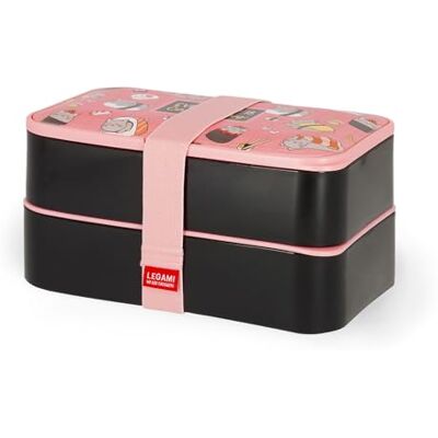 LEGAMI – Lunchbox, 3 Besteckteile inklusive, Sushi Cat, Behälter, Fassungsvermögen 1200 ml, auslaufsicher, mikrowellen- und spülmaschinenfest LEGAMI – Lunchbox, 3 Besteckteile inklusive, Sushi Cat, Behälter, Fassungsvermögen 1200 ml, auslaufsicher, mikrowellen- und spülmaschinenfest