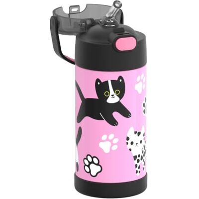 Thermos kids FUNTAINER flasche 0,35 l, 12 h kalt, kitten Mit Strohhalm, Edelstahl-Isolierflasche, absolut dicht bei stillen Getränken, für Schule, Kindergarten & Pause, Katzen Thermos kids FUNTAINER flasche 0,35 l, 12 h kalt, kitten Mit Strohhalm, Edelstahl-Isolierflasche, absolut dicht bei stillen Getränken, für Schule, Kindergarten & Pause, Katzen