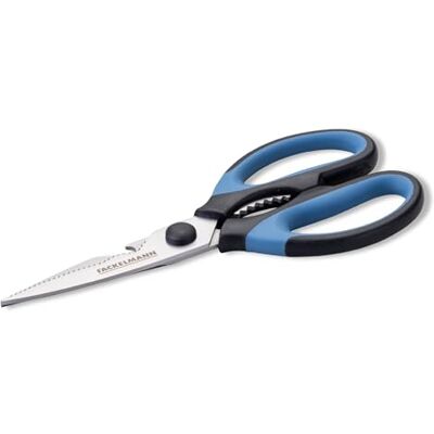FACKELMANN Softgriff-Universalschere – 21 cm, Multifunktionale Küchenschere mit Kapselheber und Schraubverschlussöffner, Reinigung per Hand, Blau FACKELMANN Softgriff-Universalschere – 21 cm, Multifunktionale Küchenschere mit Kapselheber und Schraubverschlussöffner, Reinigung per Hand, Blau