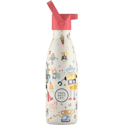 Cool Bottles Thermosflasche für Kinder Wasserflasche aus Edelstahl 350 ml Messy Robots Kalte Getränke 36 Stunden und Heiße Getränke 18 Stunden BPA Frei Cool Bottles Thermosflasche für Kinder Wasserflasche aus Edelstahl 350 ml Messy Robots Kalte Getränke 36 Stunden und Heiße Getränke 18 Stunden BPA Frei