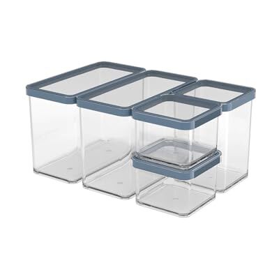 Rotho Loft Set Vorratsdosen 5 tlg. LOFT, Kunststoff (PP) BPA-frei, transparent, (32.3 x 22.3 x 16.6 cm), AROMADICHTER VERSCHLUSS Rotho Loft Set Vorratsdosen 5 tlg. LOFT, Kunststoff (PP) BPA-frei, transparent, (32.3 x 22.3 x 16.6 cm), AROMADICHTER VERSCHLUSS