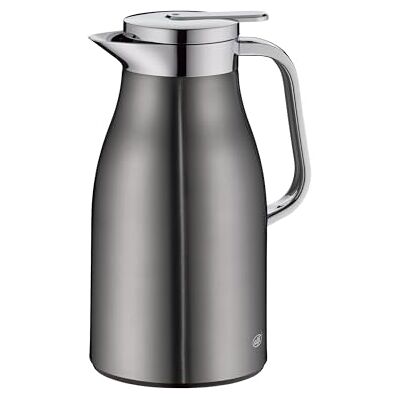 alfi SKYLINE 1,0l, cool grey mat, Edelstahl-Isolierkanne mit hygienischem Hartglaseinsatz, Drehverschluss mit bequemer Drucktaste, ergonomischer Griff, mit einer Hand, ideal als Kaffeekanne, Teekanne alfi SKYLINE 1,0l, cool grey mat, Edelstahl-Isolierkanne mit hygienischem Hartglaseinsatz, Drehverschluss mit bequemer Drucktaste, ergonomischer Griff, mit einer Hand, ideal als Kaffeekanne, Teekanne