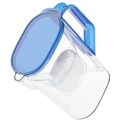 Wessper Wasserfilter Kanne 2.7L für Kühlschranktür, Wasserkaraffe mit Aktivkohle Filter, Wasserkanne Kompatibel mit Brita Maxtra Filterkartusche Blau Wessper Wasserfilter Kanne 2.7L für Kühlschranktür, Wasserkaraffe mit Aktivkohle Filter, Wasserkanne Kompatibel mit Brita Maxtra Filterkartusche Blau