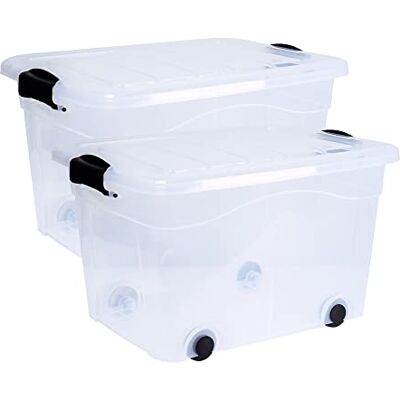 Siena Home Aufbewahrungsbox 60l 2 er Set Anzio mit Rollen Siena Home Aufbewahrungsbox 60l 2 er Set Anzio mit Rollen