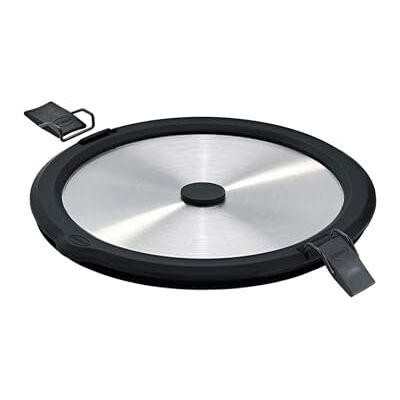 RÖSLE Edelstahldeckel FLEXX 2GO 1,4 L rund mit Clips für Lunchbox, Silikonrand, aromadicht, Silikonventil, silberfarben/schwarz, Silbern RÖSLE Edelstahldeckel FLEXX 2GO 1,4 L rund mit Clips für Lunchbox, Silikonrand, aromadicht, Silikonventil, silberfarben/schwarz, Silbern