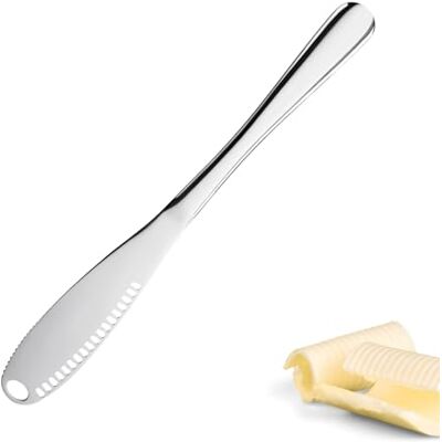 Westmark Buttermesser- & Dekoriermesser, 1 Stk. – Messer mit Wellenschliff & Schlitz-Struktur für Butterlocken, Garnieren, Schneiden – Silber, 15 cm Westmark Buttermesser- & Dekoriermesser, 1 Stk. – Messer mit Wellenschliff & Schlitz-Struktur für Butterlocken, Garnieren, Schneiden – Silber, 15 cm
