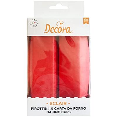 Decora 0339896 CF 60 Backförmchen Eclair 135 x 33 x 28 H mm rot Decora 0339896 CF 60 Backförmchen Eclair 135 x 33 x 28 H mm rot
