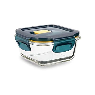 Quid Astral Frischhaltedose, quadratisch, Glas, 11,6 x 11,6 x 6,3 cm, 32 cl, Blau Quid Astral Frischhaltedose, quadratisch, Glas, 11,6 x 11,6 x 6,3 cm, 32 cl, Blau
