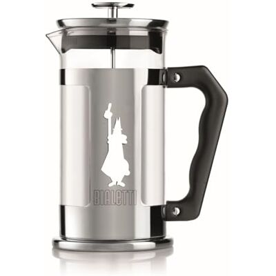 Bialetti Kaffeepresse Preziosa, French Press Filter für Kaffee oder Tee, Gehäuse aus Edelstahl und Behälter aus Borosilikatglas, spülmaschinenfest, 350 ml, für 3 Tassen Bialetti Kaffeepresse Preziosa, French Press Filter für Kaffee oder Tee, Gehäuse aus Edelstahl und Behälter aus Borosilikatglas, spülmaschinenfest, 350 ml, für 3 Tassen