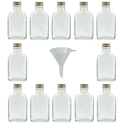 mikken Viva-Haushaltswaren Gabriele Hesse e.K. 12 Glasflaschen 100ml mit Schraubverschluss zum Selbstbefüllen inkl. einem Einfülltrichter Ø 7 cm mikken Viva-Haushaltswaren Gabriele Hesse e.K. 12 Glasflaschen 100ml mit Schraubverschluss zum Selbstbefüllen inkl. einem Einfülltrichter Ø 7 cm