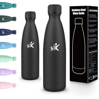 Motswedi Thermosflasche 500ml, Doppelwand Vakuum, Edelstahl Trinkflasche, Isolierte Wasserflasche, Trinkflasche Edelstahl, Leckdichte Flasche für die Schule,Büro, Fitness, Wandern, Schwarz-6C Motswedi Thermosflasche 500ml, Doppelwand Vakuum, Edelstahl Trinkflasche, Isolierte Wasserflasche, Trinkflasche Edelstahl, Leckdichte Flasche für die Schule,Büro, Fitness, Wandern, Schwarz-6C