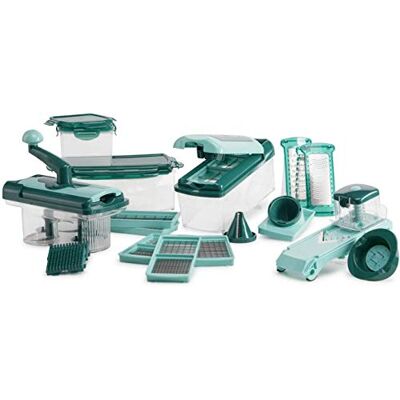 Genius Nicer Dicer Fusion Julietti 34 Teile Schneiden Reiben Julienne Spiralen Hobeln Würfeln Obst- und Gemüseschneider Bekannt aus TV NEU, Mintgrün Genius Nicer Dicer Fusion Julietti 34 Teile Schneiden Reiben Julienne Spiralen Hobeln Würfeln Obst- und Gemüseschneider Bekannt aus TV NEU, Mintgrün