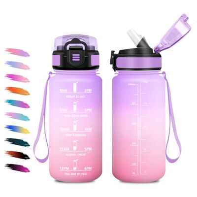 KollyKolla Trinkflasche Kinder 500ml, Wasserflasche mit Strohhalm, Kohlensäure Geeignet, Motivierende Trinkflasche mit Zeitmarkierung, Auslaufsichere Wasserflasche für Schule, Büro, Laufen, Wandern, Gym KollyKolla Trinkflasche Kinder 500ml, Wasserflasche mit Strohhalm, Kohlensäure Geeignet, Motivierende Trinkflasche mit Zeitmarkierung, Auslaufsichere Wasserflasche für Schule, Büro, Laufen, Wandern, Gym