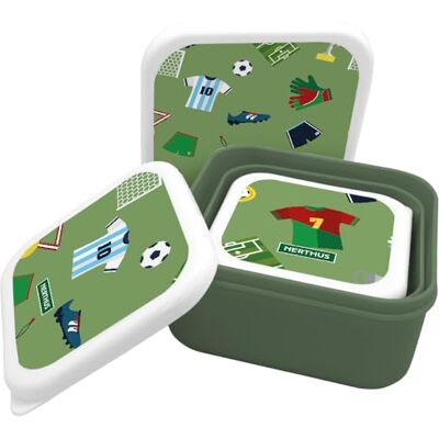NERTHUS FIH 1329 Kinder Lunchbox 3-fach stapelbar Fußball Set 3 Behälter BPA frei Schule NERTHUS FIH 1329 Kinder Lunchbox 3-fach stapelbar Fußball Set 3 Behälter BPA frei Schule