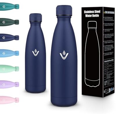 Motswedi Thermosflasche 500ml, Edelstahl Trinkflasche, Doppelwand Vakuum, Isolierte Wasserflasche, Trinkflasche Edelstahl, Leckdichte Flasche für die Büro, Schule, Arbeit, Fitness, Tiefblau -287C Motswedi Thermosflasche 500ml, Edelstahl Trinkflasche, Doppelwand Vakuum, Isolierte Wasserflasche, Trinkflasche Edelstahl, Leckdichte Flasche für die Büro, Schule, Arbeit, Fitness, Tiefblau -287C