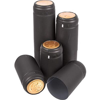 Browin ® 658050 Schrumpfkappen für Flaschen mit hausgemachtem Wein Perforierung, die das Abnehmen vereinfacht Durchmesser 31 mm schwarz-golden 100 St Browin ® 658050 Schrumpfkappen für Flaschen mit hausgemachtem Wein Perforierung, die das Abnehmen vereinfacht Durchmesser 31 mm schwarz-golden 100 St