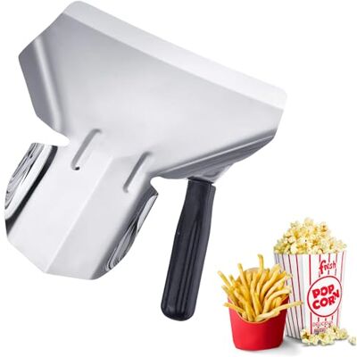Westmark Pommes-Frites-/Popcorn-Schaufel, Rechtshänder, 1 Griff, Schaufelmaß: ca. 20 x 12 cm, Länge: 23 cm, Rostfreier Edelstahl/Kunststoff, Silber/Schwarz, 91282270 Westmark Pommes-Frites-/Popcorn-Schaufel, Rechtshänder, 1 Griff, Schaufelmaß: ca. 20 x 12 cm, Länge: 23 cm, Rostfreier Edelstahl/Kunststoff, Silber/Schwarz, 91282270