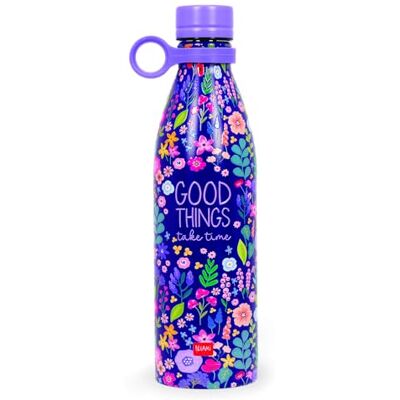 LEGAMI – Thermosflasche Hot&Cold, Flowers, 800 ml, luftdichter Verschluss, 12 Stunden heiße Getränke, 24 Stunden kalte Getränke, abnehmbarer Silikongriff, aus Edelstahl, BPA-frei LEGAMI – Thermosflasche Hot&Cold, Flowers, 800 ml, luftdichter Verschluss, 12 Stunden heiße Getränke, 24 Stunden kalte Getränke, abnehmbarer Silikongriff, aus Edelstahl, BPA-frei