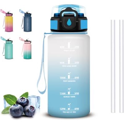 Mujigaga Trinkflasche- 0.5l- Trinkflasche Kinder, Wasserflasche mit Strohhalm, Leicht zu Reinigen, Wasserflasche für Kohlensäurehaltige Getränke, Auslaufsicher, Flasche für Schule, Picknick & Running Mujigaga Trinkflasche- 0.5l- Trinkflasche Kinder, Wasserflasche mit Strohhalm, Leicht zu Reinigen, Wasserflasche für Kohlensäurehaltige Getränke, Auslaufsicher, Flasche für Schule, Picknick & Running