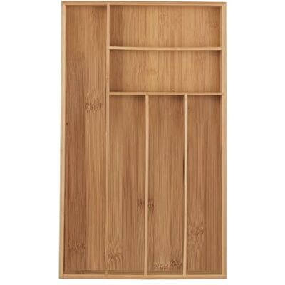 Relaxdays Besteckkasten, 6 Fächer, Bambus, Besteck & Küchenutensilien, Schubladenkasten schmal, 5 x 27,5 x 46 cm, Natur, Holz, Bamboo Relaxdays Besteckkasten, 6 Fächer, Bambus, Besteck & Küchenutensilien, Schubladenkasten schmal, 5 x 27,5 x 46 cm, Natur, Holz, Bamboo