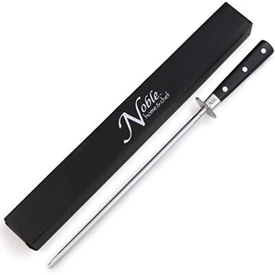 Noble Home & Chef Professioneller Honstahl (25,4 cm oder 30,5 cm), magnetisiert für Sicherheit, kein Rost, kein billiger Kunststoff! Der edle Messerschärfer hat einen ovalen Griff für einen festen Halt und ist für den Noble Home & Chef Professioneller Honstahl (25,4 cm oder 30,5 cm), magnetisiert für Sicherheit, kein Rost, kein billiger Kunststoff! Der edle Messerschärfer hat einen ovalen Griff für einen festen Halt und ist für den
