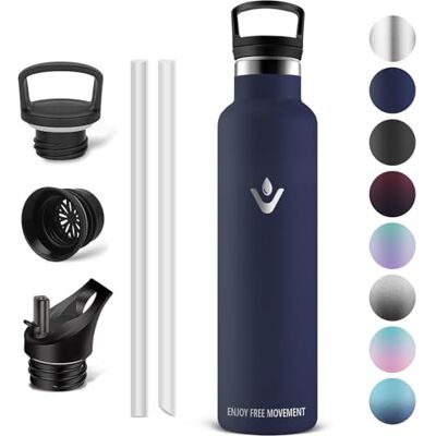 Vikaster Trinkflasche, 1000ml Thermosflasche, BPA-frei Trinkflasche, Thermosflasche mit Strohhalm, Trinkflaschee für Schule, Sport, Fahrrad, Camping, Fitness, Outdoor Vikaster Trinkflasche, 1000ml Thermosflasche, BPA-frei Trinkflasche, Thermosflasche mit Strohhalm, Trinkflaschee für Schule, Sport, Fahrrad, Camping, Fitness, Outdoor