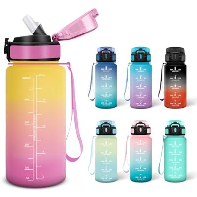 Motswedi Trinkflasche, 0.5L BPA-Frei, Trinkflasche mit Strohhalm, Kohlensäure Geeignet,Trinkflaschen Sport, Auslaufsicher, Wasserflasche, Sport Flasche für Yoga, Gym, Schule, Outdoors, Gelb Rosa Motswedi Trinkflasche, 0.5L BPA-Frei, Trinkflasche mit Strohhalm, Kohlensäure Geeignet,Trinkflaschen Sport, Auslaufsicher, Wasserflasche, Sport Flasche für Yoga, Gym, Schule, Outdoors, Gelb Rosa