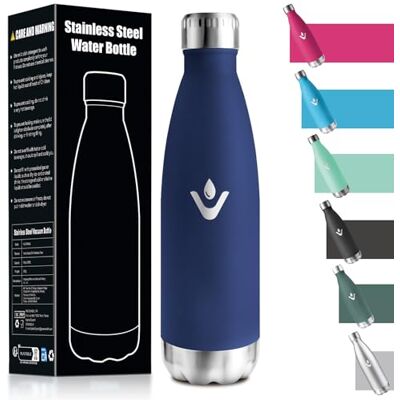 HoneyHolly Trinkflasche Edelstahl 750Ml, 18/8 Edelstahl, Thermosflasche, BPA-frei, Trinkflasche Sport, Doppelwandig Vakuumisoliert, Flasche für Outdoor, Camping, Picknick Dunkelblau HoneyHolly Trinkflasche Edelstahl 750Ml, 18/8 Edelstahl, Thermosflasche, BPA-frei, Trinkflasche Sport, Doppelwandig Vakuumisoliert, Flasche für Outdoor, Camping, Picknick Dunkelblau
